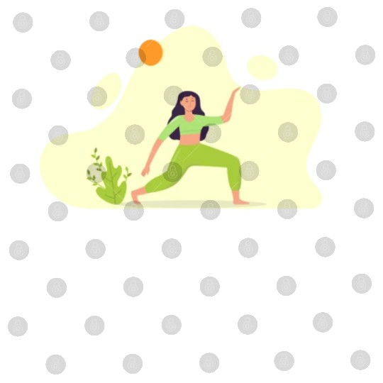 Woman Yoga Exercise Health Illustration Digital Files