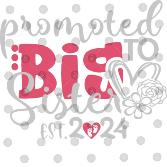 Promoted to big sister est. 2024 for a newborn Digital Files