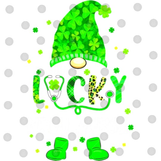 Funny Gnome One Lucky NICU Nurse St Patricks Day S Digital Files