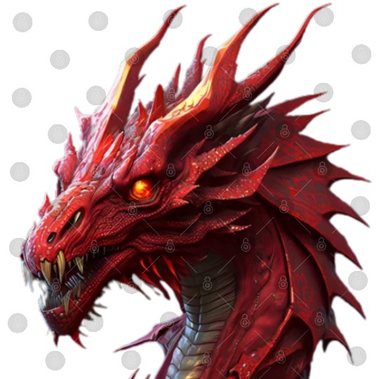 red fierce dragon Digital Files