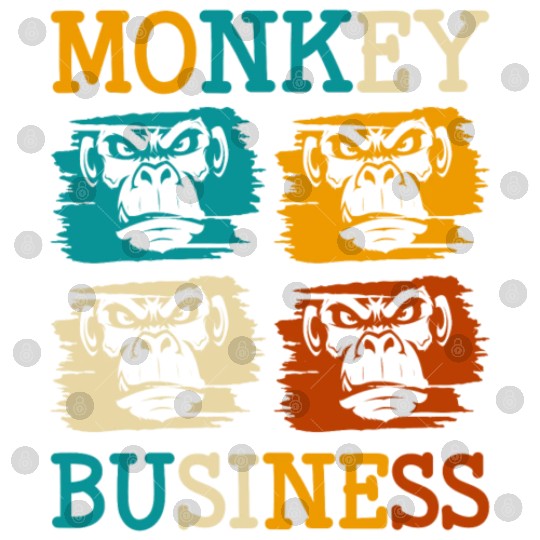 Banana Chimpanzee Colorful Hairy Digital Files