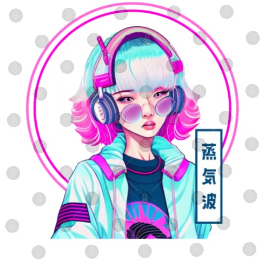 Japanese Vaporwave Gamer Girl Synthwave Aesthetic Digital Files