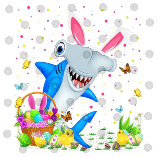 Shark Fish Easter Egg Hunting Hammerhead Shark Eas Digital Files