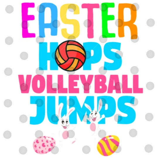 Easter Volleyball Bunny Holiday Rabbit Sport Digital Files