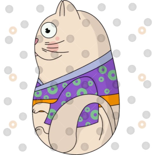 Cute Japanese Cat Side View Open Eyes Digital Files