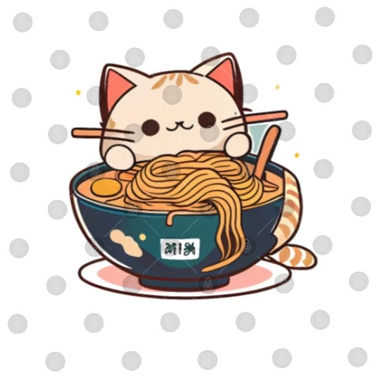 But First Ramen Cat Japanese Tokyo Ramen Noodles Digital Files