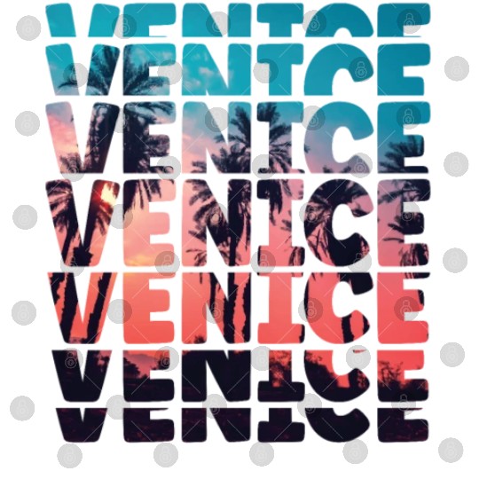 Venice Beach California Vacation Ocean Palm Tree Digital Files