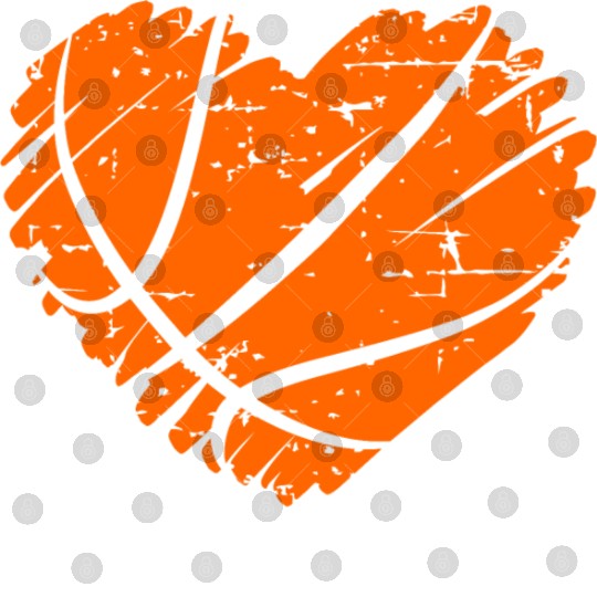 I Love Basketball with Heart Shape Digital Files