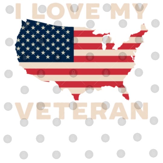 I Love My Veteran USA Flag American Memorial Day Digital Files