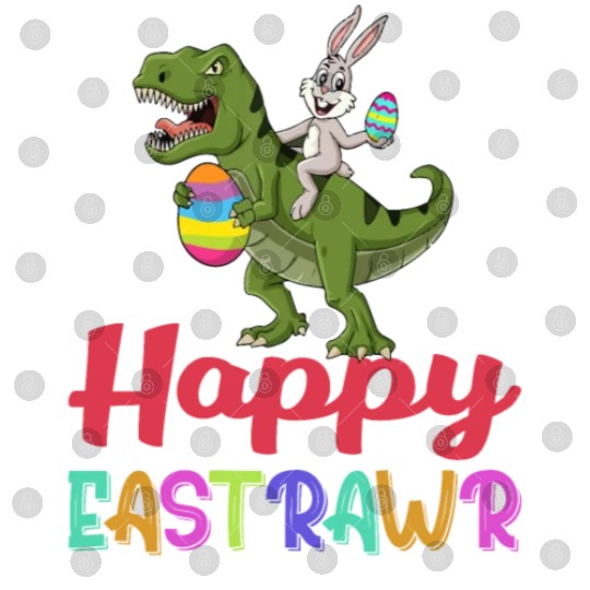 Dinosaur Bunny Happy Easter Sunday Digital Files