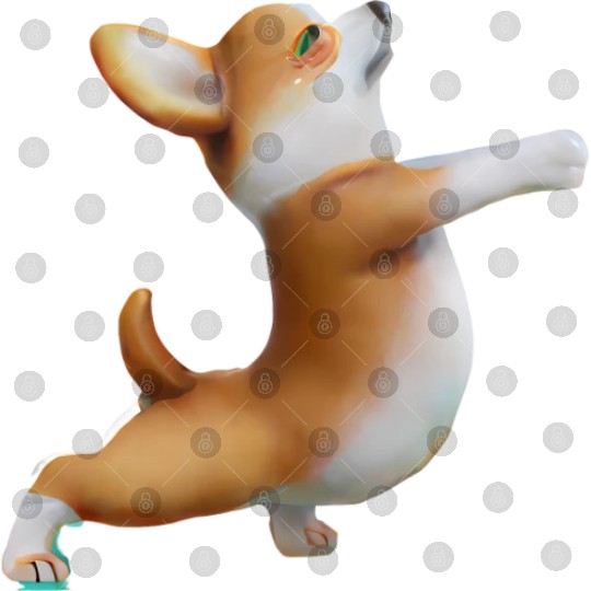 Corgi dog in yoga pose Digital Files