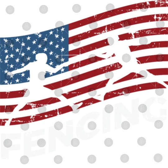 Fencing Usa Flag Fencer Patriotic Digital Files