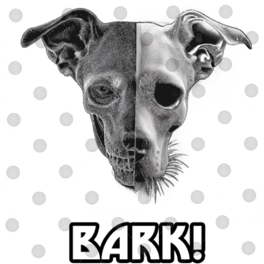 Bark! Dog Skull, Skully Doggy, Heavy Metal Dog Digital Files