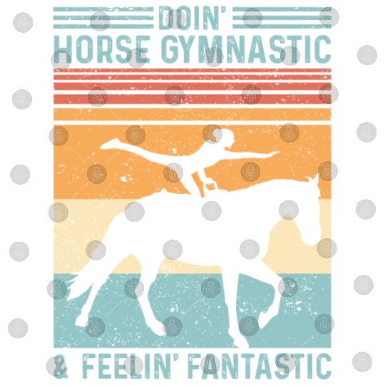 Funny Equestrian Horse Vaulting Retro Digital Files