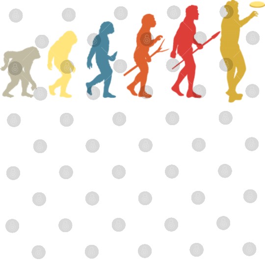 Funny Disc Golf Evolution Vintage Frisbee Digital Files
