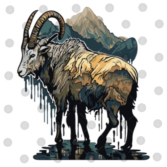 a mountain goat lives in the mountains Digital Files