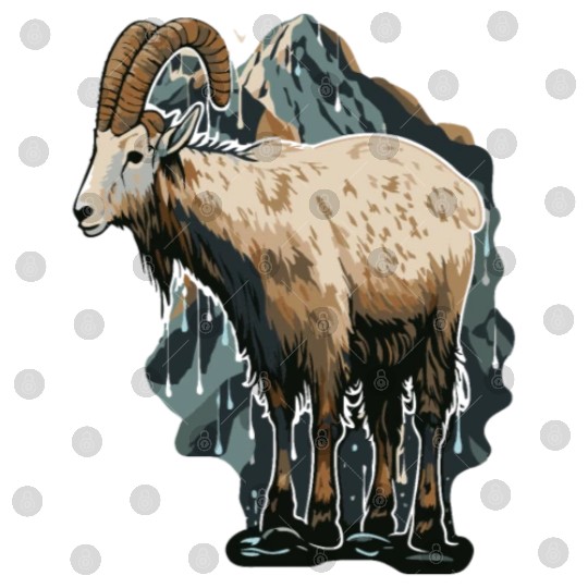 a mountain goat lives in the mountains Digital Files