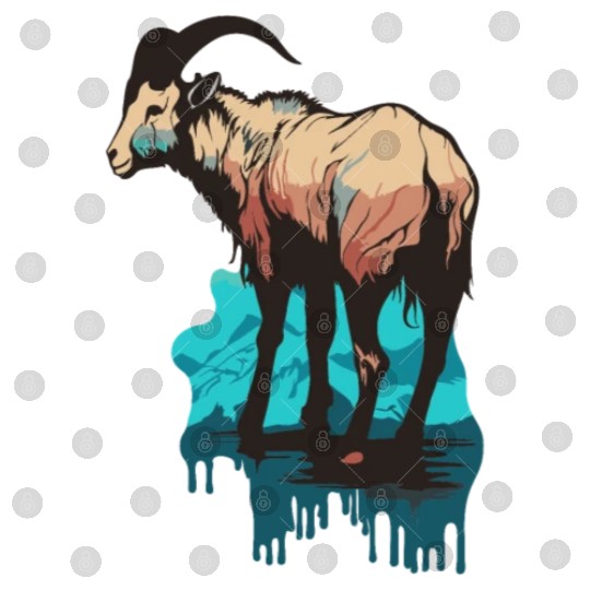 a mountain goat lives in the mountains Digital Files