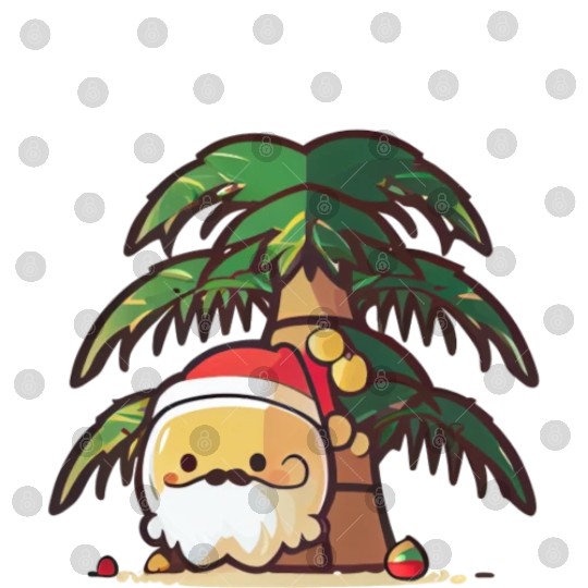 Tropical Santa enjoying Summer Digital Files