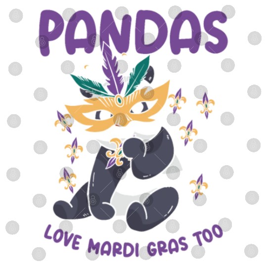 Mardi Gras Carnival Panda Mask Parade Costume Digital Files