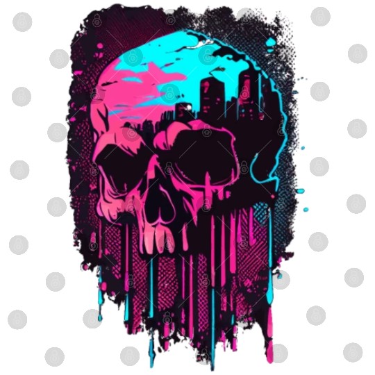 Vaporwave Skull Japanese Edgy Gothic Punk Digital Files