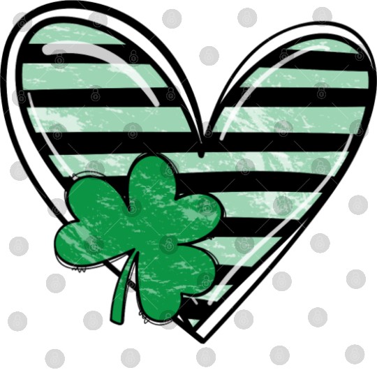 Heart St Patricks Day Shamrock Irish cute Shamrock Digital Files