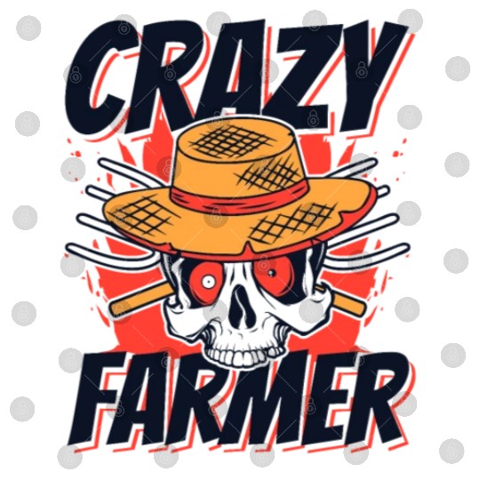 Crazy Farmer Rancher Agribusiness Agriculture Digital Files