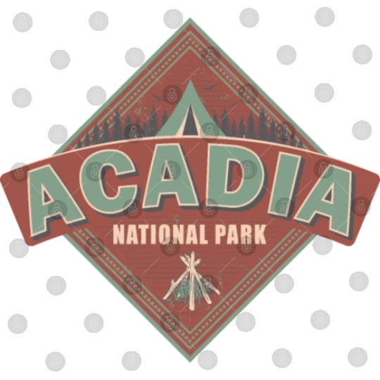 Acadia National Park Maine Vintage US Camping Digital Files