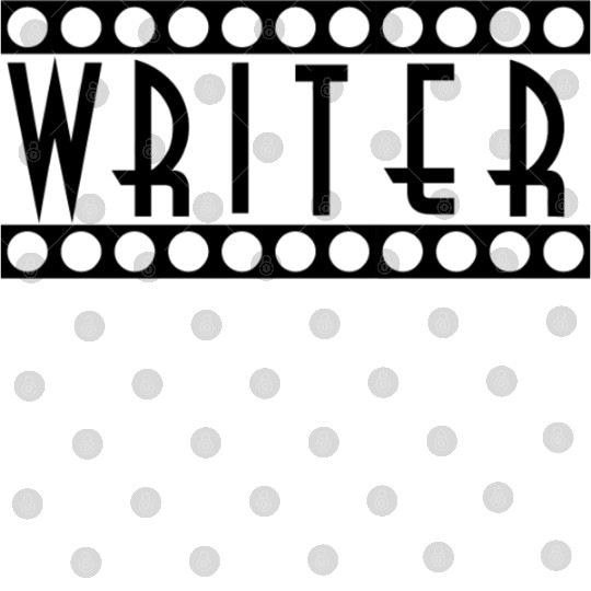 Writer with Showbiz Film Tape Border Digital Files