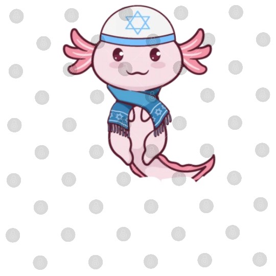 Happy Hanukkah Axolotl Kawaii Cute Axolotl Lover Digital Files
