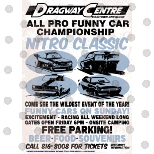 Vintage Hot Rod Classic Drag Racing Poster Digital Files