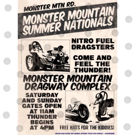 Vintage Hot Rod Classic Drag Racing Poster Digital Files