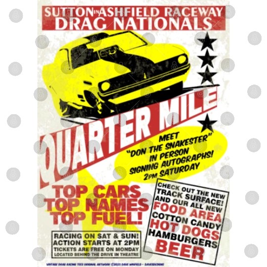 Vintage Hot Rod Classic Drag Racing Poster Digital Files