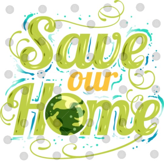 Logo Save Our Home For Earth Day Digital Files
