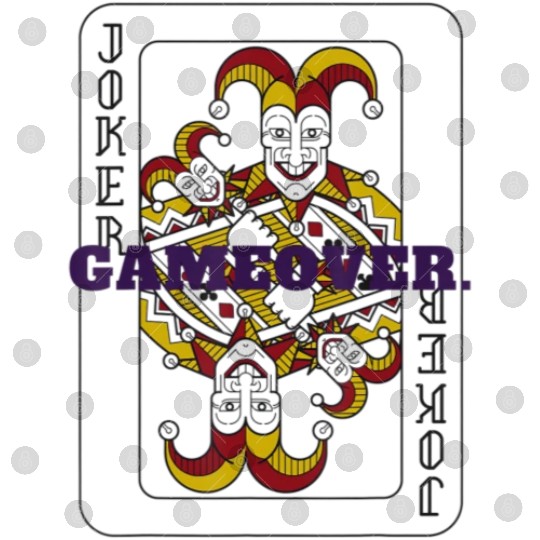 GAME OVER Joker Playing Card Digital Files