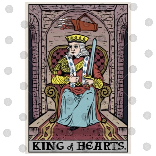 King of Hearts Tarot Card Digital Files