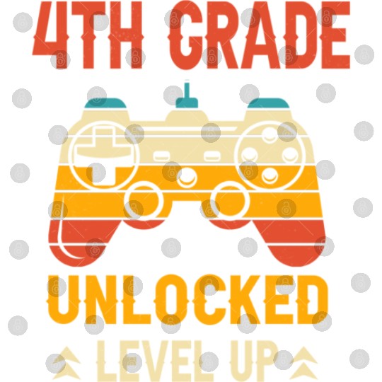 4th Grade Unlocked Level Up Video Gamer Digital Files