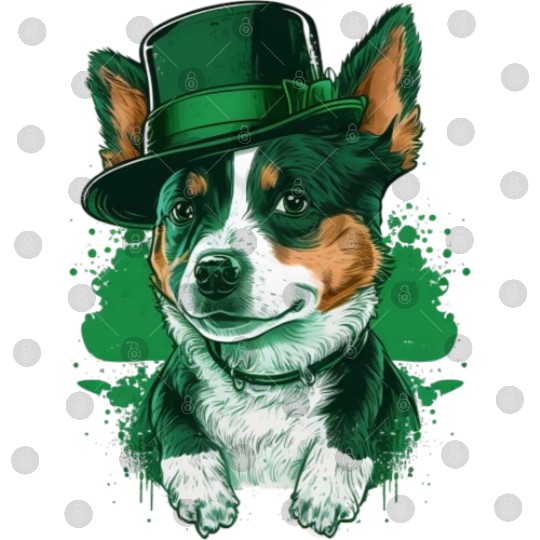 Lucky Pup St. Patricks Day for Dog Lovers. Digital Files