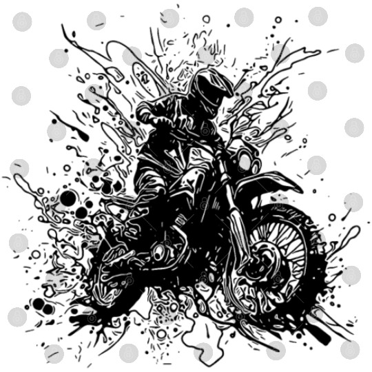 Motorcycle Offroad Racing Slippery Floor Splash Digital Files