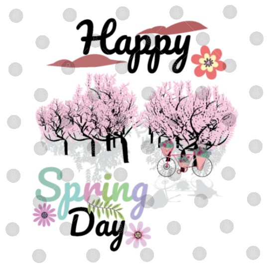 Seasons Greetings for Spring, Happy Spring Graphic Digital Files