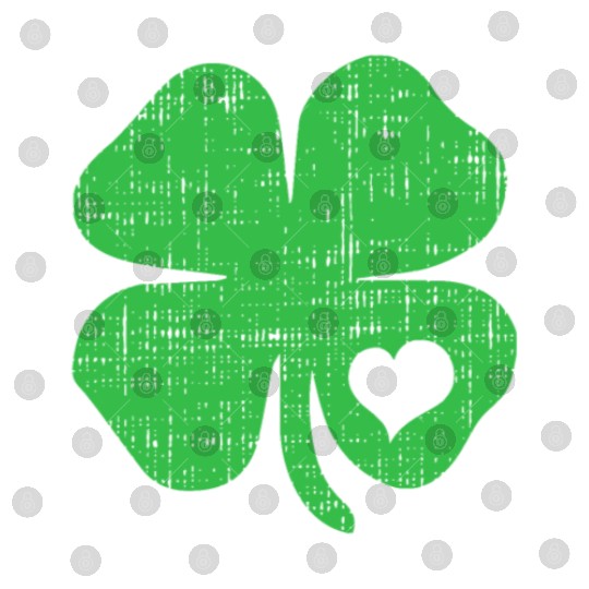 Green Four Leaf Clover Heart - St Patricks Day4 le Digital Files