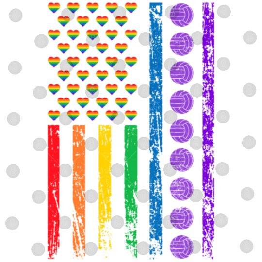 American Sports Rainbow Flag LGBT Pride Month Digital Files