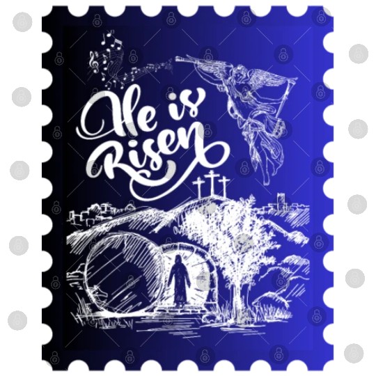 He Is Risen. Angel and singing; Classic drawing Digital Files