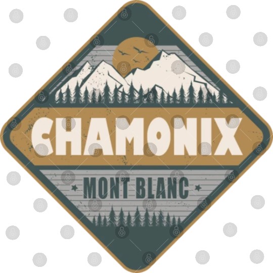 Chamonix Mont Blanc France Vintage Hiking Design Digital Files
