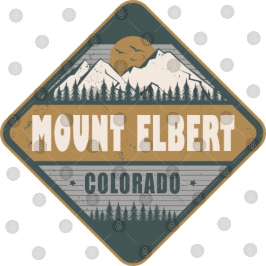 Mount Elbert Colorado US Vintage Hiking Design Digital Files