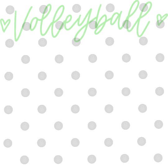 Green Calligraphy Volleyball Digital Files