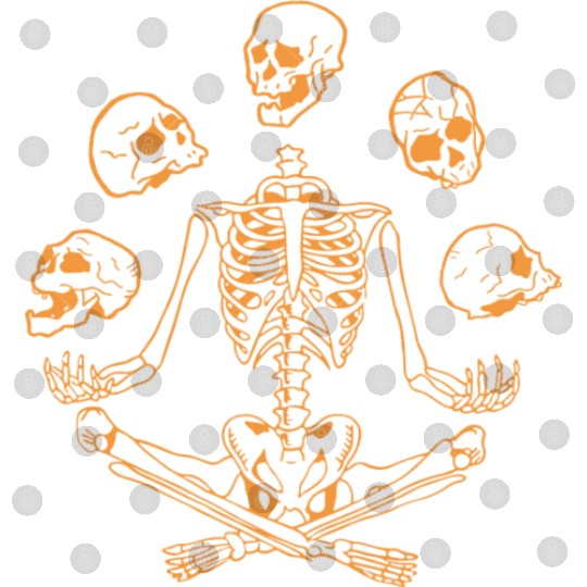 Funny Namaste Skeleton Medidate Bone Cute Digital Files
