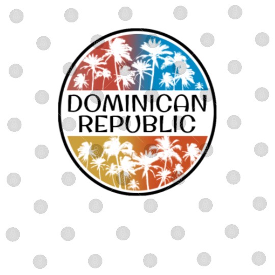 Dominican Republic Palm Tree Stylish Vacation Digital Files