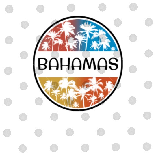 Bahamas Palm Tree Stylish Vacation Souvenir Digital Files