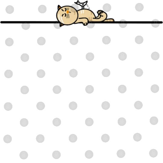 Funny cat with seagull Digital Files